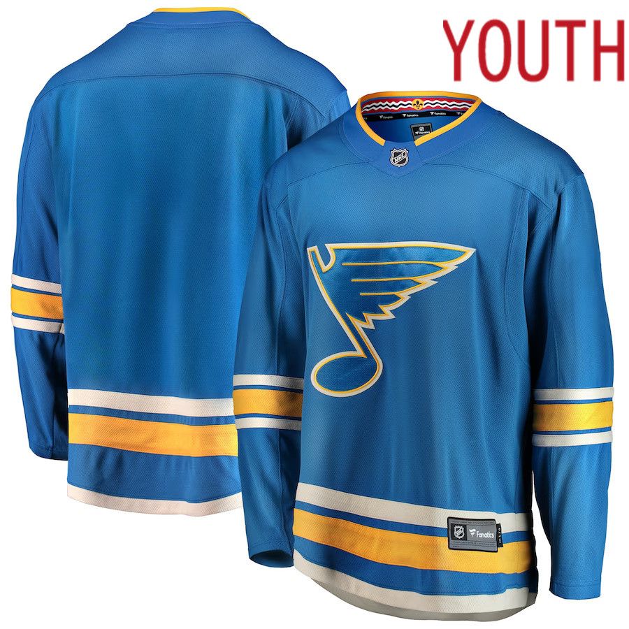 Youth St. Louis Blues Fanatics Branded Blue Alternate Breakaway NHL Jersey->women nhl jersey->Women Jersey